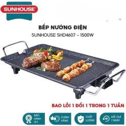 Bếp nướng điện không khói Cao cấp SHD4607 BẢO HÀNH 12 THÁNG, Bếp nướng điện 1500w.bảo hành lỗi 1 đổi 1.