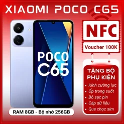 Điện Thoại Xiaomi POCO C65 8GB/256GB – Có NFC, Màn Hình Lớn 6.74 Inch, Pin 5000mAh, Bảo Hành 1 Năm