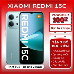 Điện Thoại Xiaomi Redmi 15C 8GB/256GB – Màn Hình Rộng | Hiệu Năng Mượt | Pin Trâu 6000mAh | Bảo Hành 12 Tháng