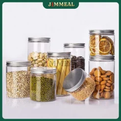 [Xả Kho] Hộp Nhựa, Hũ Nhựa Pet Nắp Nhôm Đựng Thực Phẩm, Đồ Khô, Ngũ Côc 50 100 200 250 500 800 1000 1200 1500ml