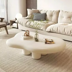 Bàn sofa, bàn decor đám mây gỗ,bàn trà đám mây 4 chân trụ lắp ráp thông minh