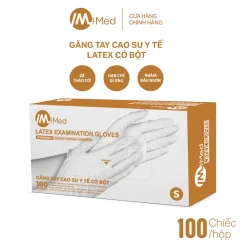 Găng tay cao su y tế Imed Latex có bột 4.9g 100 chiếc/hộp