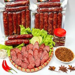 Lạp xưởng gác bếp Gác Bếp, 100% Đảm Bảo vệ sinh ATTP, kèm sốt chẩm chéo