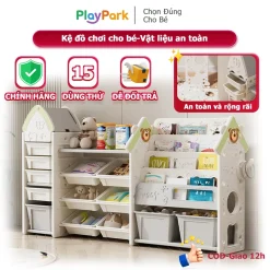 Kệ đồ chơi cho bé，Kệ lưu trữ bằng nhựa siêu bền, nhựa nguyên sinh an toàn, bảo hành 1 năm