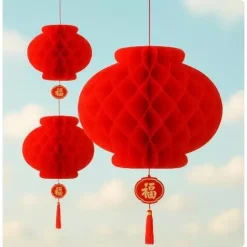 10 CÁI --Lồng Đèn Đỏ Treo Trang Trí Tết Trung Thu- Đèn Lồng Siêu Thị Quán Cà Phê Phong Cách Lễ Hội Truyền Thống--10 CÁI