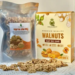 Hạt óc chó Mỹ đã tách vỏ sấy chín ăn liền và hạt sống làm sữa hạt tốt cho bà bầu và trẻ nhỏ có xuất hóa đơn