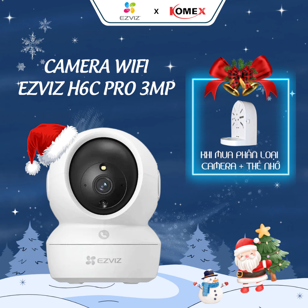 Camera Wifi Trong Nhà EZVIZ H6C C6N Pro G1 3MP 5MP 8MP Độ Phân Giải 2K 3K 4K, Đàm Thoại 2 Chiều, Quay Quét 360 Độ
