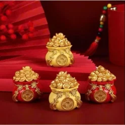 [ComBo] 3 Hũ Đựng Muối Gạo Tiền Tài Lộc May Mắn Đặt Ban Thần Tài, Ông Táo. TTCA