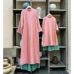 Set ao dài mẹ và bé gái Tân Xuân, chất liệu tơ tằm nhũ cao cấp, thiết kế bán cách tân tôn dáng