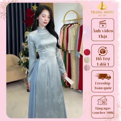 [Thiên điệp] Áo dài truyền thống lụa châu giang mềm mịn co dãn cao cấp - Áo Dài Trang Miuu