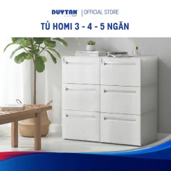 Tủ HOMI 3–4–5 ngăn, MATSU – Nhựa PP cao cấp – Thiết kế tối giản, phù hợp mọi không gian