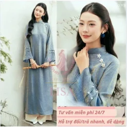 Áo dài nữ cách tân (THIÊN MÃ) bằng tơ tằm với họa tiết thanh lịch, duyên dáng và nữ tính.
