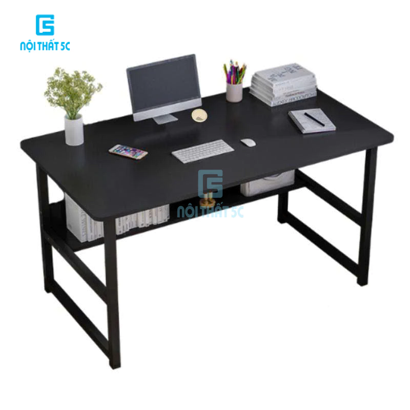 Bàn làm việc, Bàn học hai tầng Mặt Bàn Định Vị,Bo Góc Chân sắt Sơn Tĩnh Điện,Đầy đủ phụ kiện ốc và vít lắp ráp dễ dàng