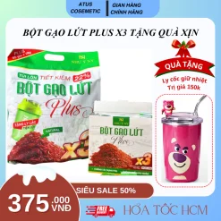 Bột gạo lứt Plus X3 Như Ý hỗ trợ lợi sữa giảm cân an toàn thay thế bữa ăn tặng kèm Ly xịn