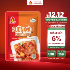 Xốt sườn xào chua ngọt AZ CHEF nước xốt nấu ăn ngon chuẩn vị chua ngọt dùng cho 500g sườn gói 80g