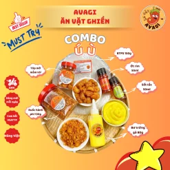Bánh tráng Phơi Sương COMBO Ú Ù (Bánh tráng + Tóp mỡ + túi Bơ + Ruốc hành phi) (1 sốt tắc + ớt rim)