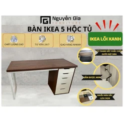 (BÀN LÕI XANH) bàn ikea , bàn làm việc gaming 5 ngăn [ lắp ráp tận nơi]