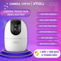 Camera Imou A32P PRO, độ phân giải 2K, có nút báo gọi, động bằng còi hú và nhắn tin về điện thoại