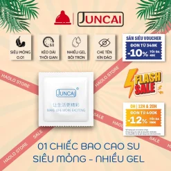 [HAOLO STORE] Bao cao su siêu mỏng kéo dài thời gian, bcs kéo dài thời gian cao cấp gân gai nhiều gel bôi trơn, 01 chiếc