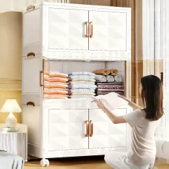 Tủ nhựa trong suốt đa năng 70CM Tủ Nhựa Đựng 3/4/5/6tầng-Trong suốt làm dày công suất lớn tủ bếp Đa Năng