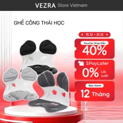 Ghế Công Thái Học MEGUN Ghế Chỉnh Dáng Ngồi Đúng Dùng Cho Nam Nữ, Trẻ Em, Chống Cong Vẹo Cột Sống