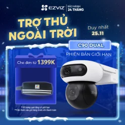 Camera WIFI EZVIZ H90 2K+ & 2K+ Ống Kính kép, Phòng thủ chủ động với còi báo động & đèn chớp, Phát hiện người và xe
