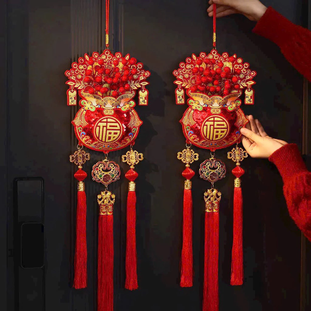 Dây Treo Tết Chữ Phúc Túi Tiền Đỏ – Trang Trí Nhà Cửa Ngày Tết Cổ Truyền Tài Lộc May Mắn Đầu Năm