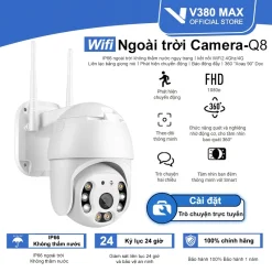 V380 MAX Camera ngoài trời An Ninh CCTV V380 Pro 360 Độ 1080P FHD WiFi IP-IP66 IR Chống Nước