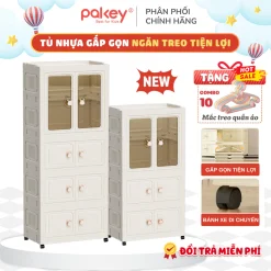 [Có Hỏa Tốc] Tủ Nhựa Gấp Gọn Có Ngăn Treo, Tủ Nhựa Đa Năng Mẫu Mới Cải Tiến Lắp Ráp Dễ Dàng, Dày Dặn Chắc Chắn