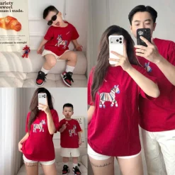 (DEAL MỞ BÁN ) SÉT ÁO GIA ĐÌNH TẾT 2026 CHẤT LIỆU COTTON CO GIÃN BỐN CHIỀU ĐỦ SIZE 8KG-85KG