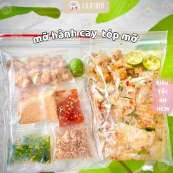 Bánh Tráng Rìa Dẻo Trộn Mỡ Hành Cay Tóp Mỡ Muối Nhuyễn Tôm Siêu Ngon-Lilifood