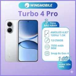 Xiaomi Redmi Turbo 4 Pro, ram 12/256G,likenew fullbox bản nội địa chip Snap 8s gen 4, bảo hành 1 đổi 1 - Wingmobile