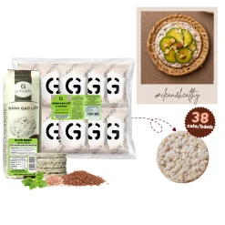 Bánh ăn kiêng gạo lứt GUfoods - Không đường, Thực dưỡng, Tập gym (170g/300g/40g) - Bánh Tết