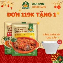 Set 2 gia vị kho hoàn chỉnh Má Bảy tôm kho tàu cá kho làng Vũ Đại tiện lợi chuẩn cơm nhà
