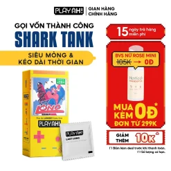 Bao Cao Su PlayAh Last Long Siêu Mỏng Kéo Dài Quan Hệ Thời Gian Hộp 3/Hộp 10 size 52mm