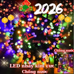 50M Đèn Nháy Dây Led Trang Trí Ngoài Trời Siêu Chống Nước Dây Led Kim Cương Trang Trí Tết Nguyên Đán