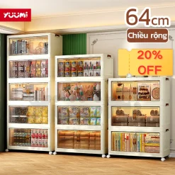 (20% OFF)Yuumi Cửa Nam Châm Trong Suốt Dày Hơn Cao Cấp Vàng Kem Tủ Nhựa Tủ QuầN ÁO HộP ĐựNg Đồ Tủ BếP