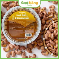 Hạt Điều Rang Muối SIZE VIP TO Nguyên Lụa Chất Lượng Thơm Ngon Giòn Bùi từ Nông Sản Giọt Nắng