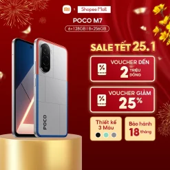 Điện thoại POCO M7 (6+128GB l 8+256GB) | Màn 6.9" FHD+ | Snapdragon 685 | Pin khủng 7000mAh | Camera 50MP