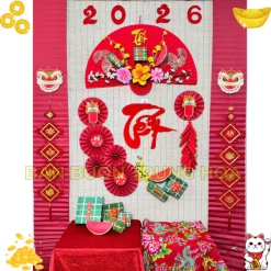 Set Trang Trí Tết 2026 Bộ Decor Trang Trí Tết, Mành Treo Trang Trí (KHÔNG KÈM MÀNH TRE NỀN)