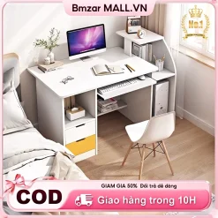 BMZAR Bàn Làm Bàn gaming Việc Bàn học Bàn máy tính tập làm việc hắc chắn Lưu trữ đa dạng Dễ lắp ráp