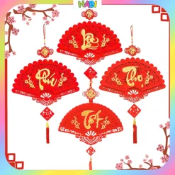 [Phụ Kiện] Liễn Quạt Phúc Lộc Thọ, Câu Đối Trang Trí Tết 2026 - Trang Trí Nhà Cửa Xuân Bính Ngọ TET